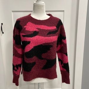 RD Style pink camouflage sweater